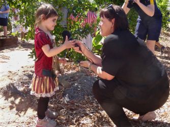 ABC Western Queensland interviews a young Barcaldine gardener